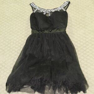 Ruby Rox Black Jeweled Mini Dress